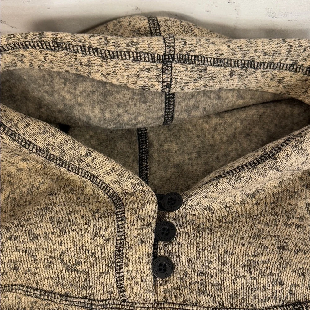 Victory Outfitters Heathered‎ Beige Tan Button-Up Hoodie Pullover